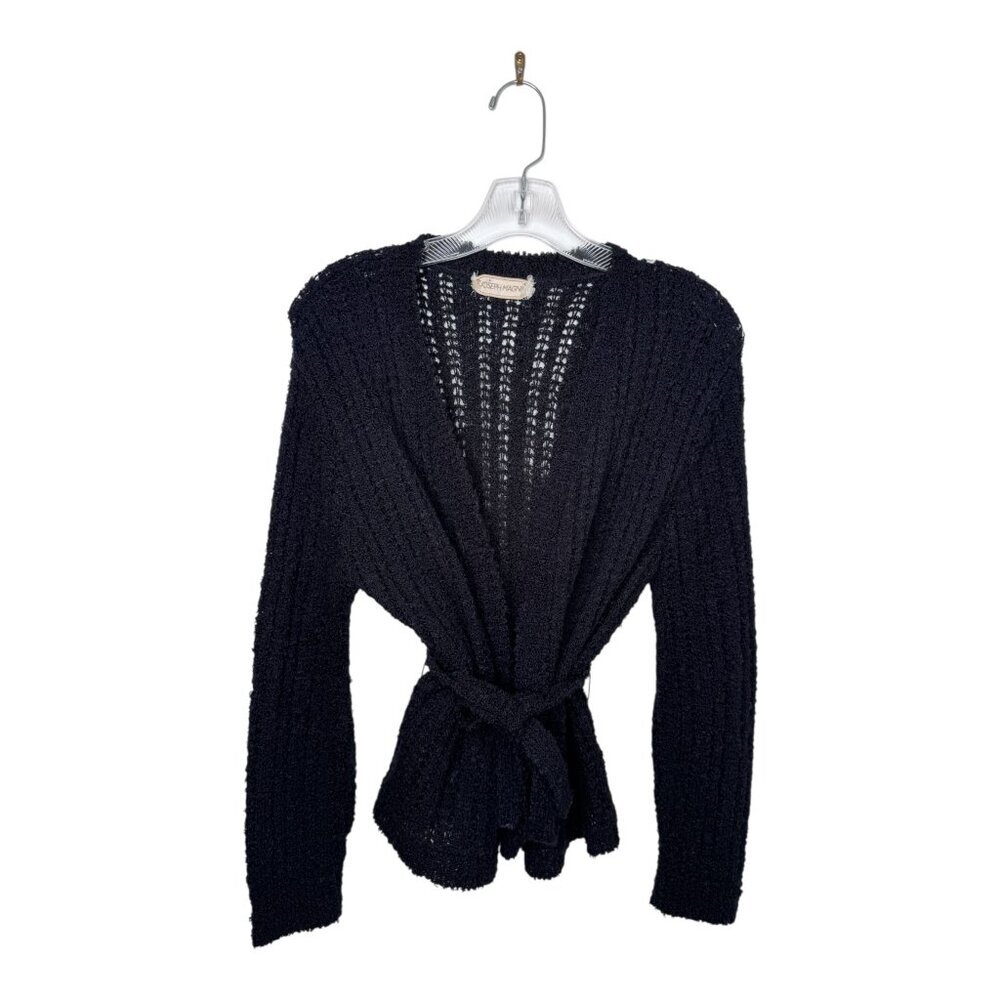 Vintage 1960s Joseph Magnin Black Sweater Jacket